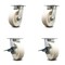 Service Caster 6 Inch Kingpinless Nylon Wheel Swivel Caster Set with 2 Brakes SCC-KP30S620-NYR-2-SLB-2 - alternate 1